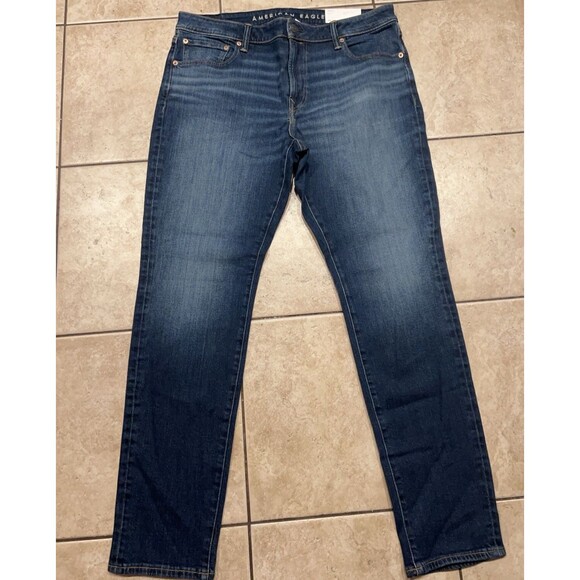 American Eagle Jeans Mens 36x32 Blue Airflex Plus Athletic Skinny Stretch NEW - Picture 1 of 8